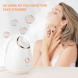 Steamer 180ml Face Steamer Nano Mist Steam Sprayer Skin Moisturizing Humidifier Open Pore Warm Compress SPA Heating Fog Nebulizer 230905