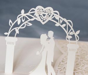 Inviti di nozze Moda Matrimonio 3D Taglio laser Biglietto d'invito Scava fuori Stampa di inserti personalizzata Invito cartella colori Mti ZZ