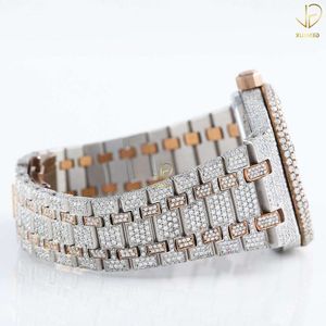 2ps6 branco diamante passagem tter novo na moda luxo charme esqueleto qualidade superior indiano preço integral personalizado moissanite relógio masculino