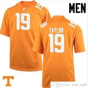 Personnalisé hommes jeunes femmes Tennessee Vols Darrell Taylor # 19 maillot de football taille s-5XL ou personnalisé n'importe quel nom ou numéro de maillot