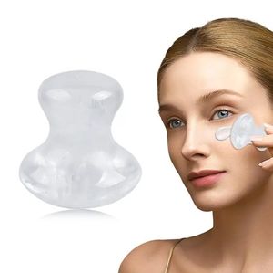 Mushroom-Shaped Rock Quartz Gua Sha Eye Massager Natural Crystal Stone Facial Guasha Board for SPA Acupuncture Therapy Health Relaxing Beauty Product