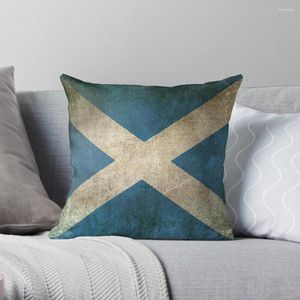 枕の古くて摩耗した苦しめられたスコットランドのヴィンテージ旗は長方形のカバー豪華なリビングルーム装飾s