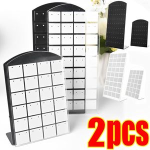 Bolsas de jóias 2 pcs 48/72 buracos Brincos Studs Display Rack Portátil Colar Suporte De Armazenamento Titular Moda Organizador Caixa