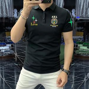 2022SS Luxurys Designe Uomo Abito polo Borse T Shirt Estate Traspirante Allentato Per Uomo Donna Coppia Hip Hop Streetwear top Moda manica in cotone 100%