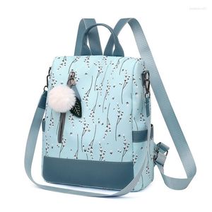 School Bags Korean Fashion Female Backpack Teenage Girls Women Backpacks Flower Print Ladies Casual Bag
