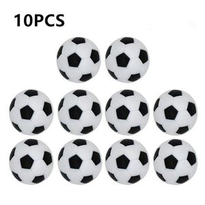 ボール10PCSテーブルサッカーボール交換フットボールゲームFoosballs Mini Resin TableTop Soccer Black and White Balls 230906