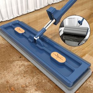 Mops Style Large Flat Mop Self contained Slide Microfiber Floor Wet and Dry For Cleaning Floors Home Tools l230906