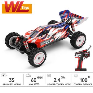 Electric RC Car WLtoys 124008 60KM H 1 12 4WD RC Professional Racing Brushless Electric High Speed Off Road Drift Remote Control Toys 230906