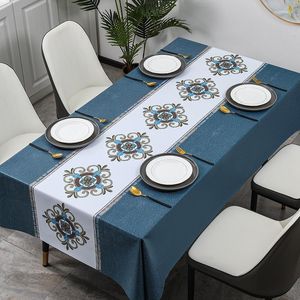 Masa Bezi Vintage Modern Patchwork Keten Dikdörtgen Masa örtüleri Parti Düğün Dekoru Lekesi Dayanıklı Masa Korkutu Kapağı