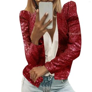 Women's Jackets Women Casual Fashion Sequin Sequins Sparkling Cardigan Jacket Fall