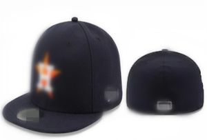 Novo designer tamanho clássico cabido bonés houston h chapéu bonés de beisebol adulto equipe de beisebol masculino e feminino totalmente fechado tamanho 7-8 h7