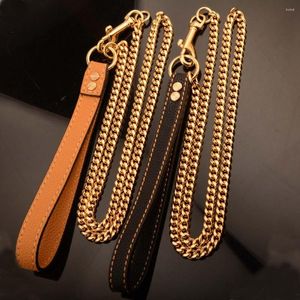 Chains 316L Stainless Steel Pet Dog Chain Leash Heavy Duty Daily Training Handle Traction Rope Outdoor Walking Cuba