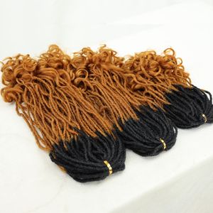 Human Hair Bulks Sister Locs Crochet Hair 3PCS/Pack Synthetic Curly Ends Dreadlocks Hair Extension African Braids For Black Woman Faux Locs 230906