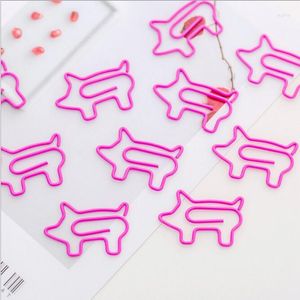 10 pz/lotto Creativo Kawaii Animale Maiale Graffetta Materiale Metallico Segnalibro Memo Nota Clip Decorative Organizzatore di Cancelleria