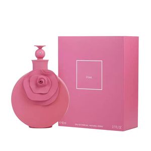 Women Fragrance 80ml Pink Perfume Eau De Parfum 2.7oz Long Lasting Smell EDP Sweet Floral Rose Perfumes Designer Brand Woman Lady Girl Spray Cologne High Quality