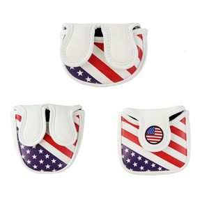 Other Golf Products NRC Magnetic Closure Customized Golf Mallet Putter Covers Headcover Synthetic Leather USA pattern 230905