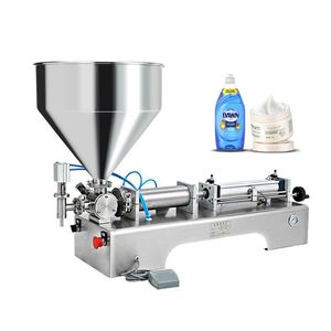 Single Head Paste Filling Machine Yoghurt Jam Gel Pneumatic Filling Machine Kolv Typ Paste Liquid Filler