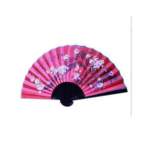 Outros suprimentos de festa festiva Artesanato Chinês Seda Floral Priting Handmade Dobrável Ventilador de Mão 20 Peças Muito MTI Cor Casamento Dança Dhipw