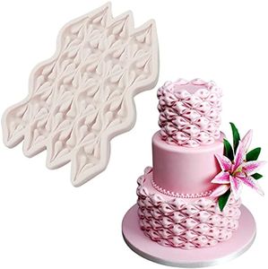 Floral Plant Fabric Fondant Molds, Puffs Ruffle Surrounding Crepe Candy Kitchen Baking Silicone Molds 1222538