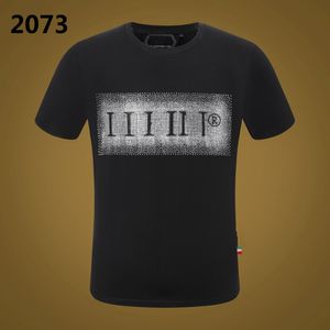 Yeni stil Phillip Sade Erkekler Tişörtler Tasarımcı PP Kafatası Elmas T Shirt Kısa Kollu Dolar Brown Bear Bear Tee Yüksek Kaliteli Kafatasları T Shirt Üstleri P12073