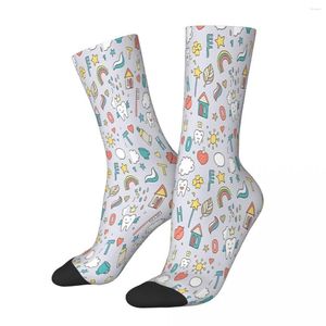 Men's Socks Cute Pattern With Fairy Magic Teeth Male Mens Women Autumn Stockings Polyester