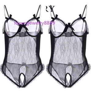 Nxy Set sexy Lingerie erotica per le donne Intimo sessuale Porno Lady Dress Hot Lace Reggiseno aperto Biforcazione Costume Nuisette 1202