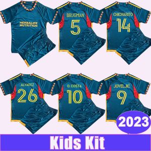 2023 LA Galaxy CHICHARITO Kinder-Set Fußballtrikots D.COSTA JOVELJIC AGUIRRE ALVAREZ Auswärts-Fußballtrikot Kinder-Kurzarmuniformen
