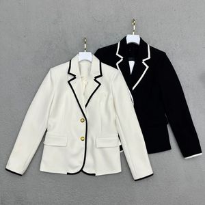 Nuova giacca da donna giacca con scollo a V blazer monopetto moda femminile sottile ufficio signora elegante abito cappotti capispalla