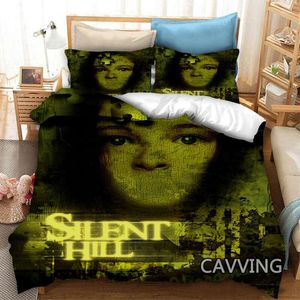 Conjuntos de cama Silent Hill 3D Impresso Conjunto Capas de edredão Fronhas Consolador Capa de edredão (tamanhos EUA/UE/AU) K03