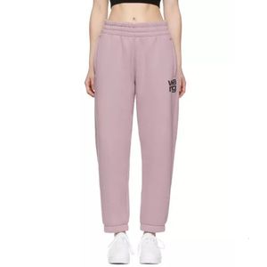 Damen Hosen Capris 23AW Plus Samt Dicke Sportanzüge Mode Schaumdruck Lotus Rosa Pullover Hoodies Hohe Taille Kausal 230905