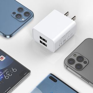 USB壁充電器、5ボルト充電器アダプター、2.1A 2.4A 5Vデュアルポートクイックチャージャープラグキューブ用iPhone 12 Pro Max Samsung充電