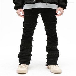 Jeans da uomo Liu Su Dimagranti da uomo Moda Hip-Hop Abbigliamento da strada Pantaloni da viaggio lenti Designer243p