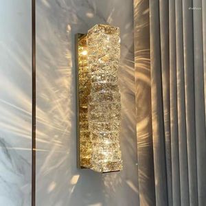 Lampka ścienna luksus LED Crystal światła salonu sypialnia nocna chrom złoto 26 46 cm 110V 220V Dekoracja przejścia