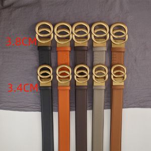 Designer Belt äkta läderbältesbredd 3,4 cm eller 3,8 cm Klassiska nålspänne -tillbehör 10 alternativ att välja mellan