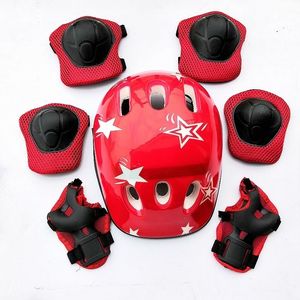 Cotovelo joelheiras capacete de bicicleta joelho para 5-16 anos crianças conjunto de equipamentos de proteção protetor de pulso cotoveleiras skate patinação no gelo rolo protetor de joelho 230905