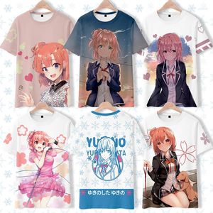 Erkekler tişörtler anime benim genç romantik komedi snafu yukinoshita yukino 3d baskı gömlek kadınlar erkekler yaz kısa kollu komik tshirt grafik tees