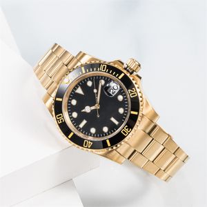Submarine Men's Automatic Mechanical Ceramic Watch 41mm rostfritt stål Glidande spänne Simning Sapphire Luminous Watch Montreux Luxury