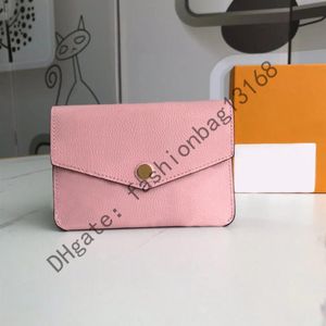 012 2021 Luksusowy projektant damski portfel mody skórzany torebka torebka wiele krótkich małych bifoldów z pudełkiem QWERT284H
