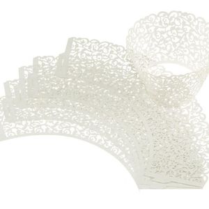 Other Event Party Supplies 2021 Wholesale-Kimisohand 100 Filigree Little Vine Lace Laser Cut Cupcake Wrapper Liner Baking Cup Drop Dhoym