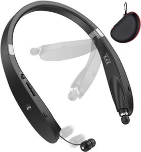 Auricolari per cellulare Cuffie Bluetooth Auricolare Neckband Nirkabel Earbud Dapat Ditarik Auricolare Stereo Noise Cancelling per Latihan Lari Berkendara 230905