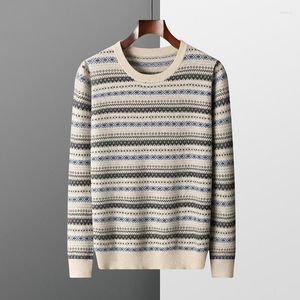 Maglioni da uomo girocollo coreano cashmere maglione autunno/inverno pullover tinta unita camicetta casual leggera di lusso