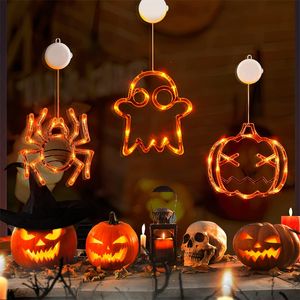 Outros suprimentos para festas de eventos Decorações de Halloween para casa Abóbora Fantasma Bat Lâmpada Halloween Pendurado Ornamentos Ventosa Lâmpada Lanterna Decoração de Natal 230905