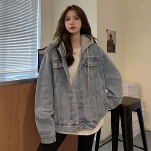 Jaquetas femininas coreano fino denim jaqueta mulheres manga longa curto outwear jean chaqueta mujer primavera vintage feminino casaco mulher roupas