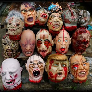 Andra evenemangsfestleveranser Halloween Horror Bloody Cut Off Head Props With Wig Realistic Haunted House Party Decor Scary Zombie Heads Hanging Head 230905