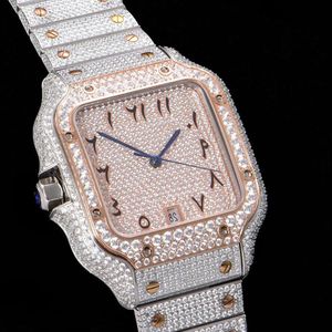 MAAU K0ZX Diamond Mens Watch Automatic Mechanical Watch 40mm With Diamond-studded Steel Bracelet Wristwatch Busins Wristwatch Montre de Luxe