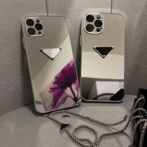 Дизайнерский чехол для телефона для IPhone 14 Pro Max 13/12/11/XR/xsmax Mini Fashion Mirror Triangle Brand Cases Women Men Защитный чехол