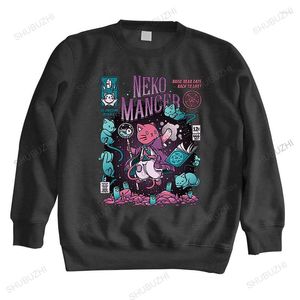 Herren Hoodies Mann Baumwolle Herbst Winter Sweatshirt Lustiger Druck Langarm Neko Mancfr Frau Hoodie Thermo Unisex Marke Übergroß