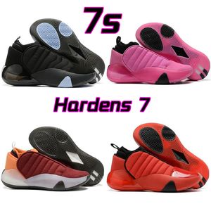 Basketbol ayakkabıları üst sert vol. 7 GCA Mens Basketbol Ayakkabıları Yeni Tasarımcı 7S Metalik Üçlü Beyaz Lucid Fuşya Çekirdek Siyah Scarlet Dış Mekan Sabahları Boyutu 40-46