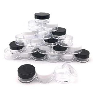 200pcs Pusta plastikowa kosmetyczna makijaż Jar Pots 2G 3G 5G Próbka butelki