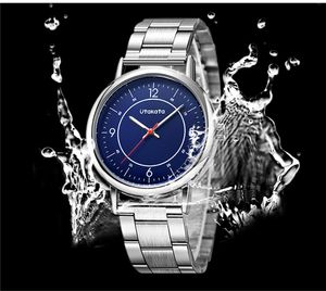 Herrklocka Watches High Quality Luxury Fashion Business Steel Band Watch Glow-in-the-Dark Red Needle Watch